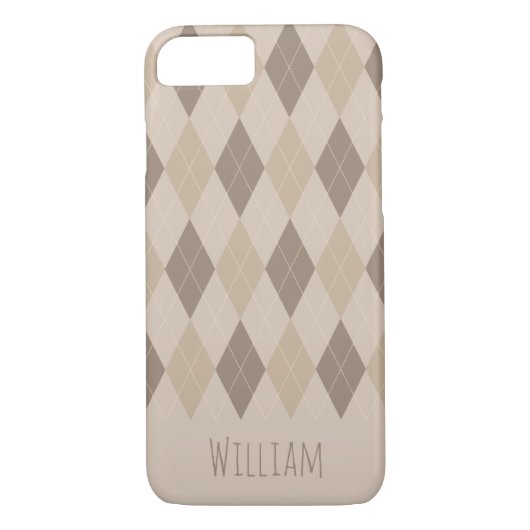 Beige Tones Argyle Pattern iPhone 7/8 Hoesje (Achterkant)