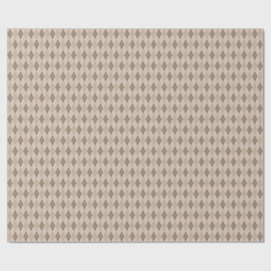 Beige Tones Argyle Wrapping Paper Cadeaupapier (Vlak)