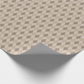 Beige Tones Argyle Wrapping Paper Cadeaupapier (Hoek)