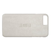 Beige Tones Faux Leather Kijk uit Case-Mate iPhone Case (Achterkant (Horizontaal))