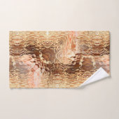 Beige tot bruin, gehammerd gebogen glas, herhaald bad handdoek (Handdoek)
