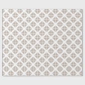 Beige Trendy Triangle Pattern Cadeaupapier (Vlak)