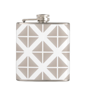 Beige Trendy Triangle Pattern Heupfles
