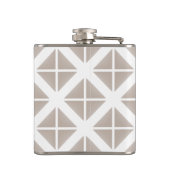 Beige Trendy Triangle Pattern Heupfles (Achterkant)