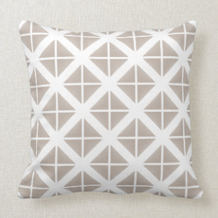 Beige Trendy Triangle Pattern Kussen