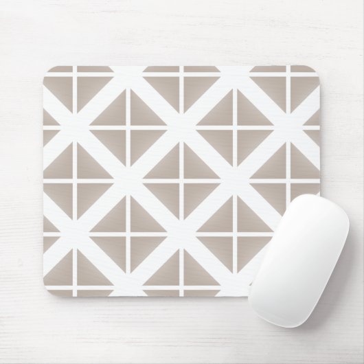 Beige Trendy Triangle Pattern Muismat (Met muis)