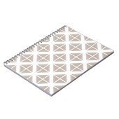 Beige Trendy Triangle Pattern Notitieboek (Linkerzijde)