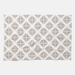 Beige Trendy Triangle Pattern Theedoek