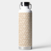 Beige Triangles Pattern Water Bottle Waterfles (Voorkant)