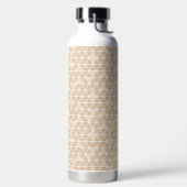 Beige Triangles Pattern Water Bottle Waterfles (Links)
