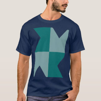 beige triangular origami geometric tiles pattern 1 t-shirt