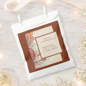 beige tribal bruiloft motief bedankzakje (Geknipt)