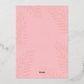 Beige | Tropisch goud in Aloha Hawaii Folie Uitnodiging (Achterkant)