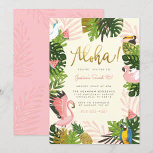 Beige   Tropisch goud in Aloha Hawaii Kaart