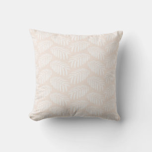 Beige tropische bladeren kussen