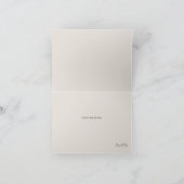 Beige Trouwbericht Script Namen Bedankkaart (Binnen)