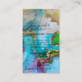 Beige Tumbler Care logo met textuur Visitekaartje (Achterkant)