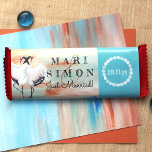 Beige turquoise kranen bruiloft snoep bar wrapper flyer<br><div class="desc">Sienna Beige, turquoise bruiloft multifunctionele label is veelzijdig voor snoepjes bars, gebak en veel andere feestgunsten. Speciale desserts of neem cadeaus mee naar huis zijn mooi met de namen van bruid en bruidegom en speciale bewoordingen. Beige en cyaan budget papier is een geweldig alternatief voor de chocoladerepen van het merk...</div>