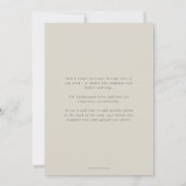 Beige Ultra Minimal Single Photo Wedding Bedankkaart (Achterkant)