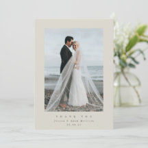 Beige Ultra Minimal Single Photo Wedding