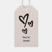 Beige Valentijnsdag cadeaukaartjes Cadeaulabel (Achterkant)