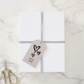 Beige Valentijnsdag Gift Labels Cadeaulabel (Met Touw)