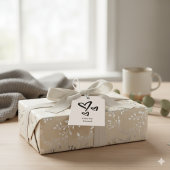 Beige Valentijnsdag Gift Labels Cadeaulabel