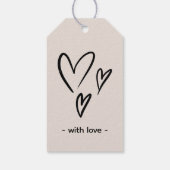 Beige Valentijnsdag Gift Labels Cadeaulabel (Achterkant)