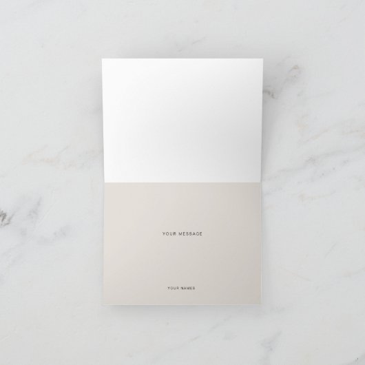 Beige van de nieuwe Mr & Mrs-boodschap Bedankkaart (Binnen)