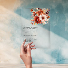 Beige verbrande oranje bloemen heldere trouwdag