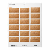 Beige verfrommeld papier etiket (Full Sheet)