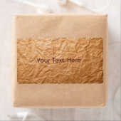Beige verfrommeld papier etiket (Insitu)