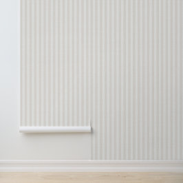 Beige Verticale Strepen Linnen Textuur Coastale Behang