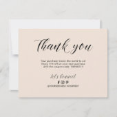 Beige Verzendpakket - Hartelijk dank - Kaart (Voorkant)