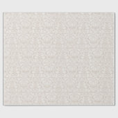 Beige Victoriaans Damast Naadloos Patroon Cadeaupapier (Vlak)