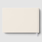 Beige Vintage Elegante Script Monogram Huwelijk Gastenboek (Achterkant)