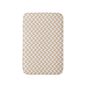 Beige visgraatpatroon badmat (Voorkant Verticaal)