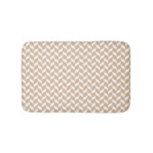 Beige visgraatpatroon badmat (Voorkant)