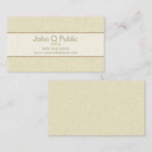 Beige Visitekaartje (Voorkant / Achterkant)