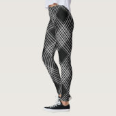 beige vleid tartan controleert All-Over-Print Legg Leggings (Links)