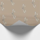 Beige vleugels cadeaupapier (Hoek)