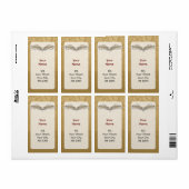 Beige vleugels etiket (Full Sheet)