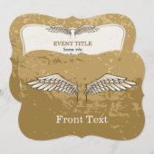 Beige vleugels kaart (Voorkant / Achterkant)