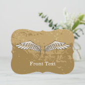 Beige vleugels kaart (Staand voorkant)