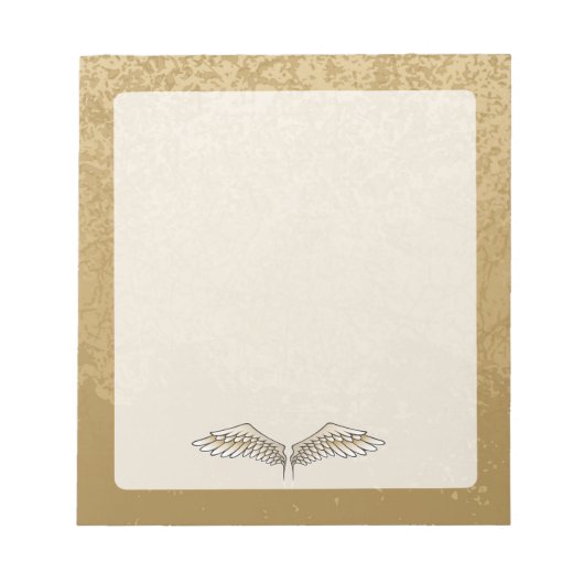 Beige vleugels notitieblok (Voorkant)