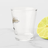 Beige Vleugels Shotglas Shot Glas (Rechts)