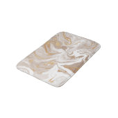 Beige vloeibaar marmer, gouden lijnkunst. badmat (Gekanteld)