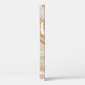 Beige vloeibaar marmer, gouden lijnkunst. Case-Mate iPhone case (Achterkant / Rechts)