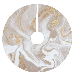 Beige vloeibaar marmer, gouden lijnkunst. kerstboom rok