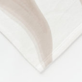 Beige vloeibare marmer met glittergoud fleece deken (Hoek)